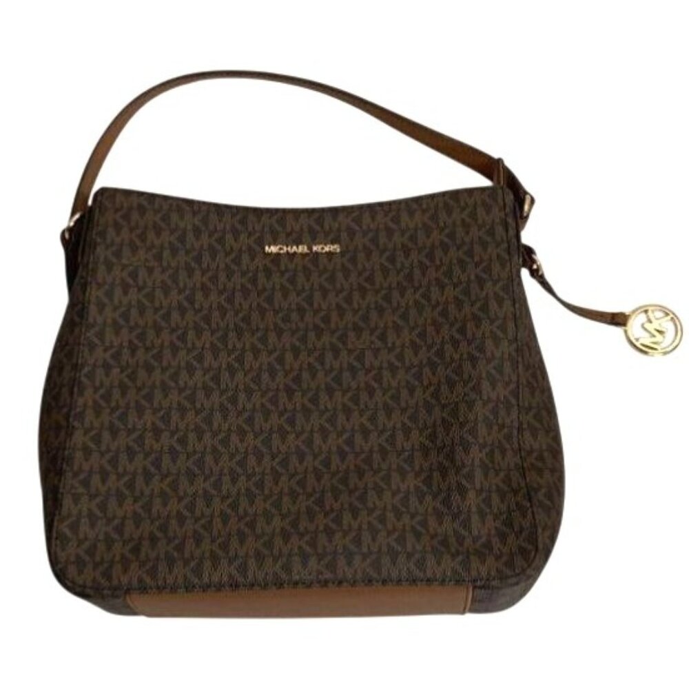 Michael Kors Brown Signature PVC Monogram‎ Shoulder Bag With Adjustable Strap